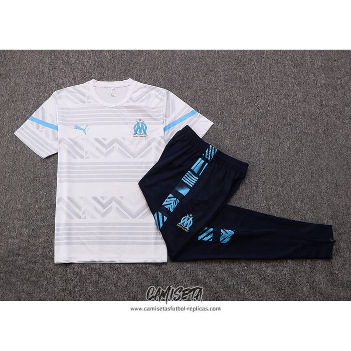 Chandal del Olympique Marsella 2022-2023 Manga Corta Gris